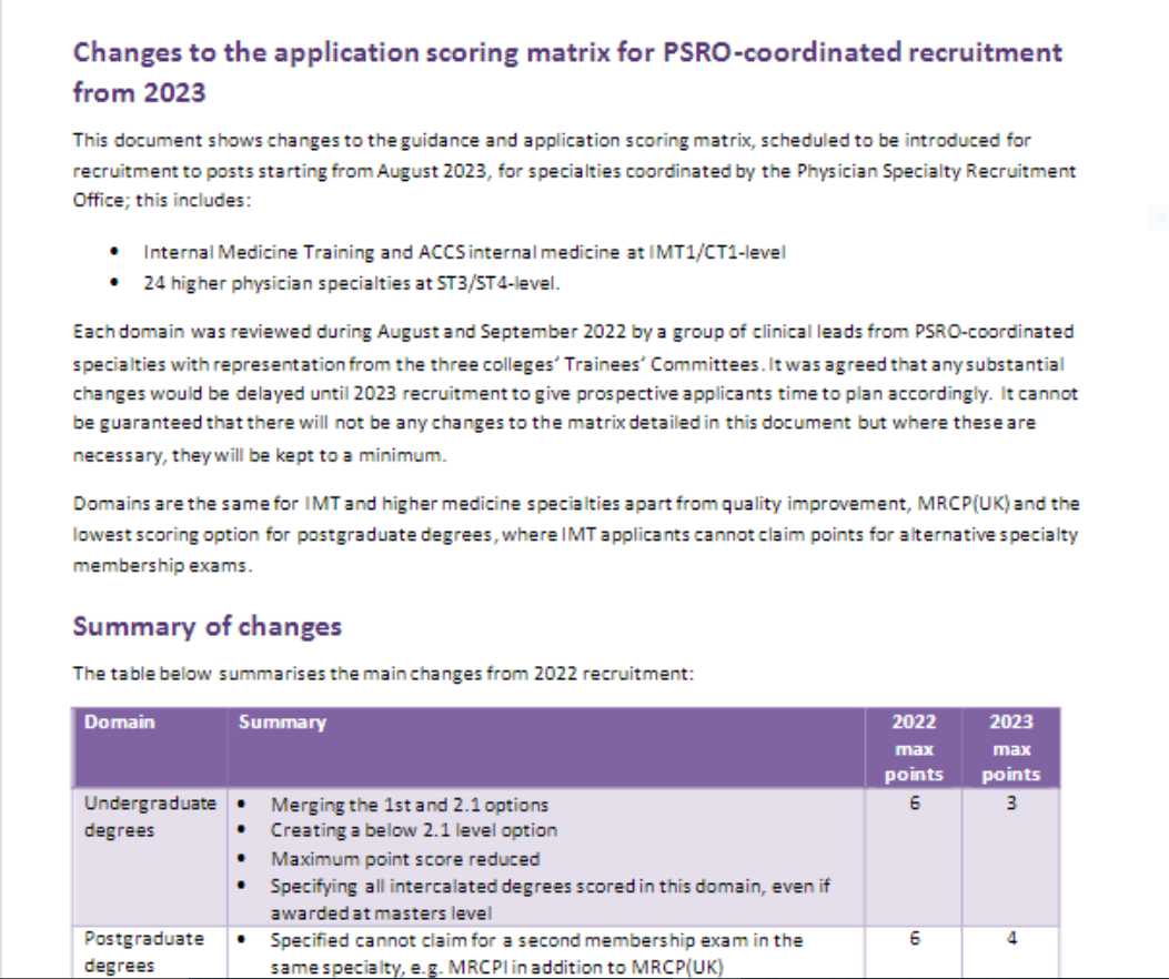 Document Library IMT Recruitment Full, comprehensive guidance on applying to IMT posts in UK